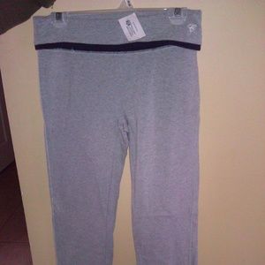 Campus Crew Grey Navy Yoga Pants Size S NWT